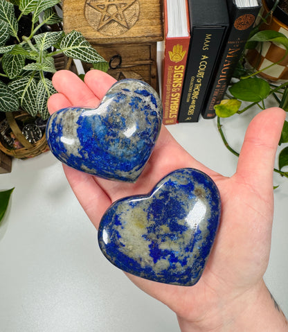 Lapis Lazuli Heart Carving