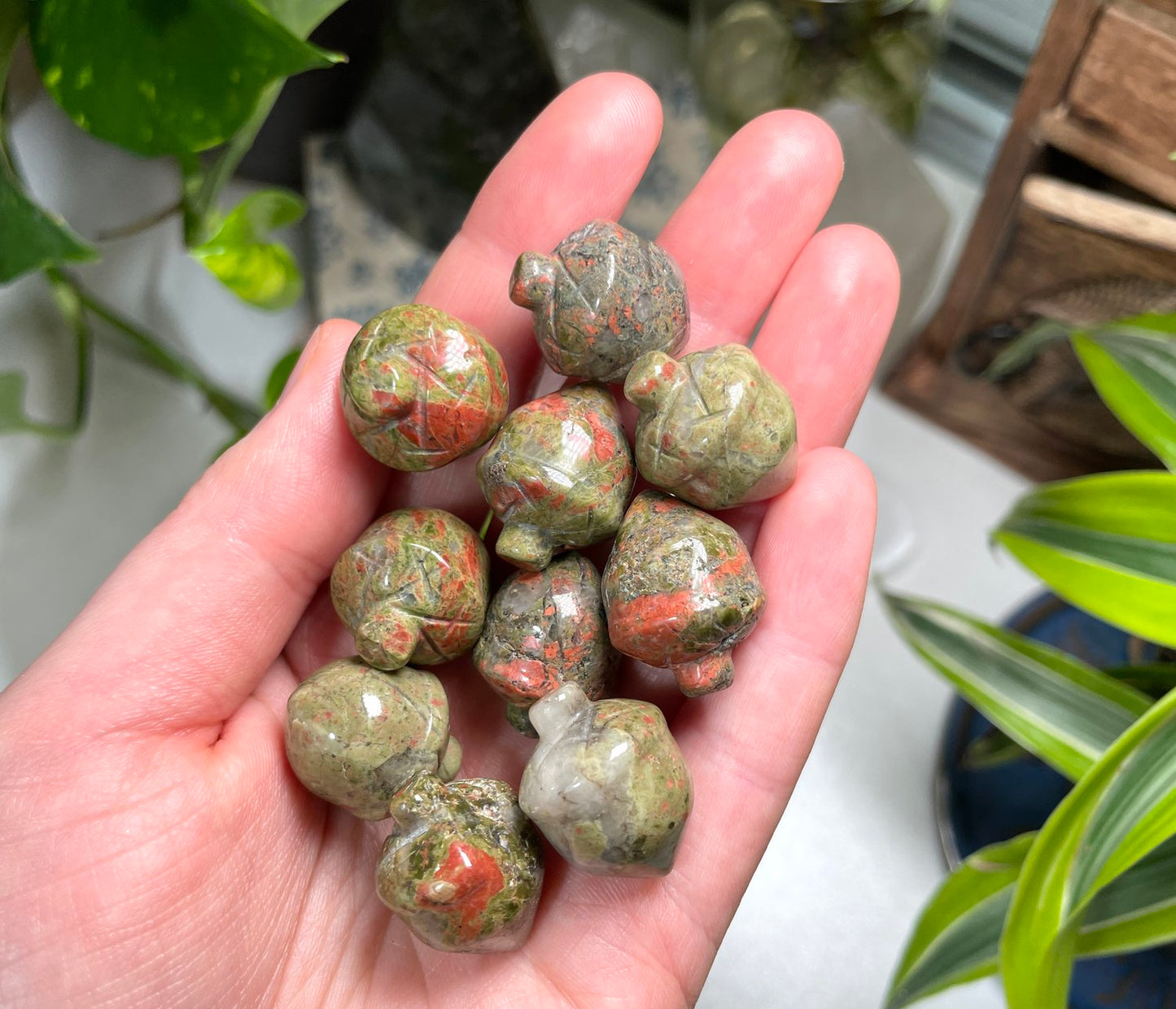 Unakite Acorn Mini Carving