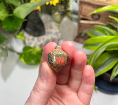 Unakite Acorn Mini Carving