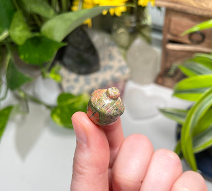 Unakite Acorn Mini Carving