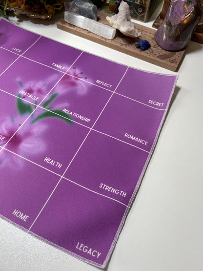 Purple Grid Flower Casting Cloth