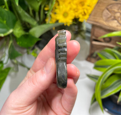 Labradorite Seahorse Carving