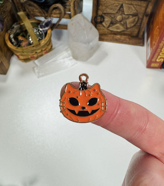Pumpkin Cat Charm