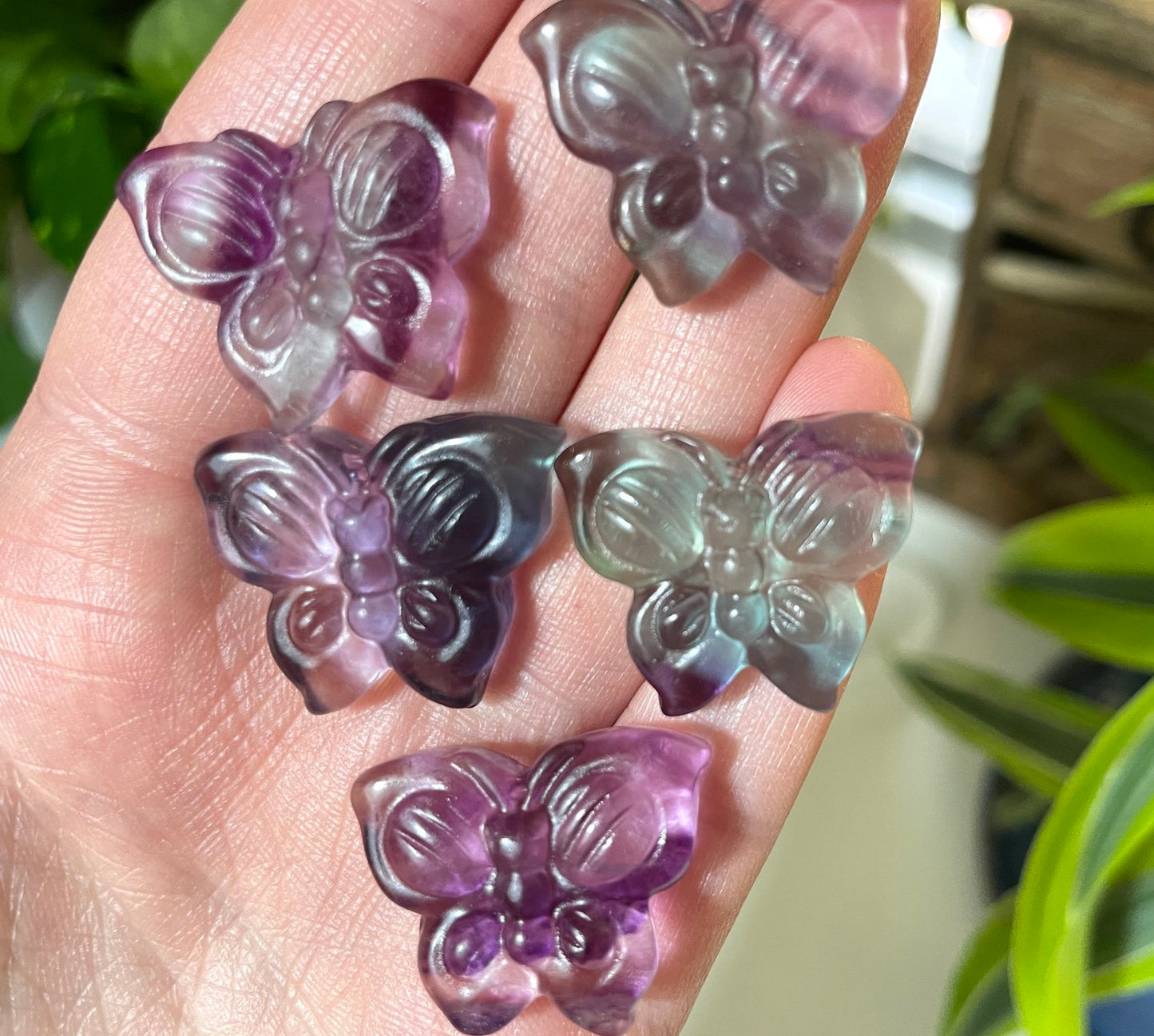 Fluorite Butterfly Mini Carving