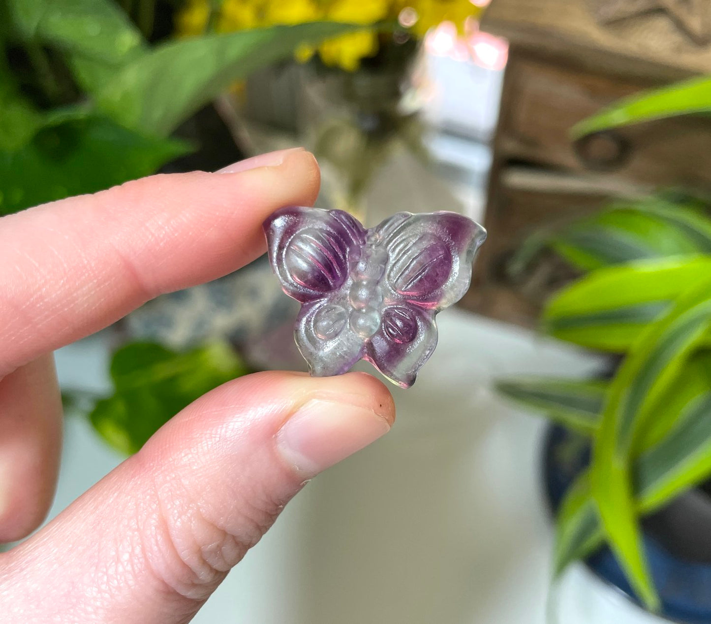 Fluorite Butterfly Mini Carving