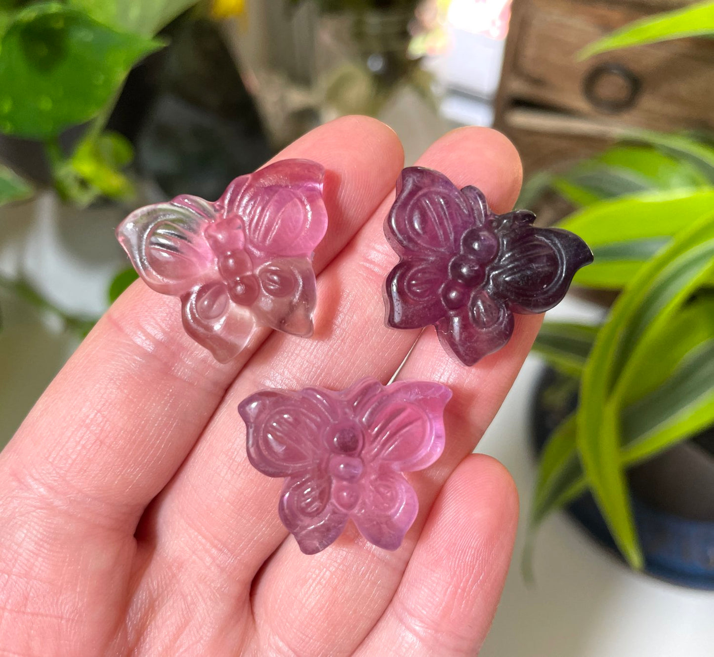 Fluorite Butterfly Mini Carving