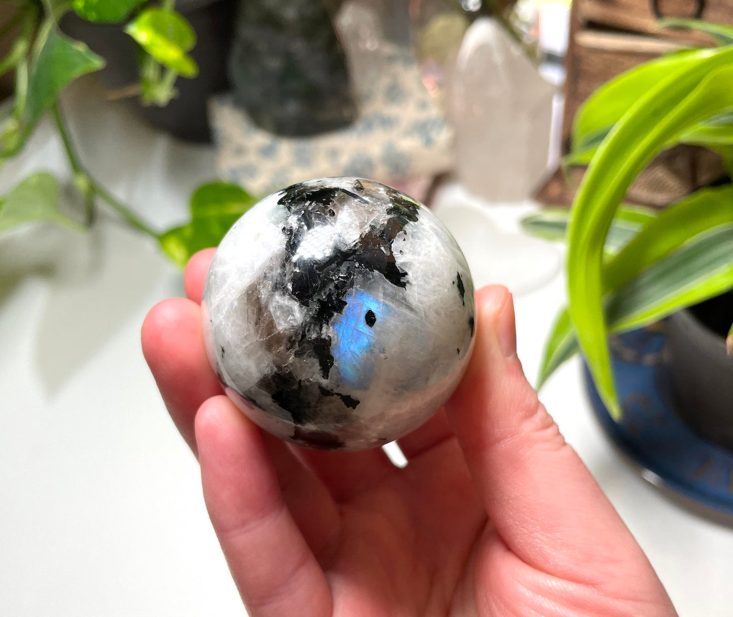 Rainbow Moonstone Sphere