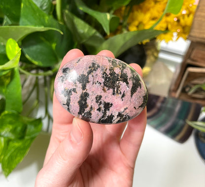 Rhodonite Palm Stone