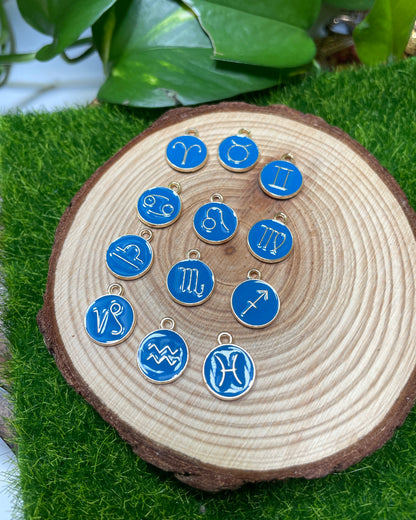 12 Astrology Zodiac Signs Charm Pack (Blue)