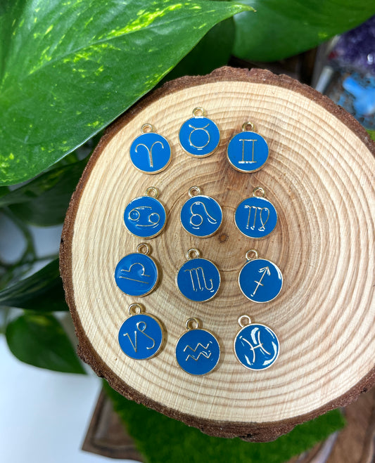 12 Astrology Zodiac Signs Charm Pack (Blue)