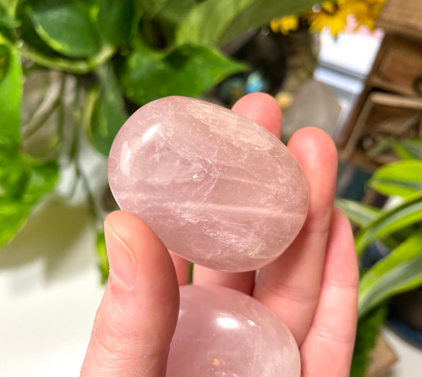 Rose Quartz Small Palm Stone