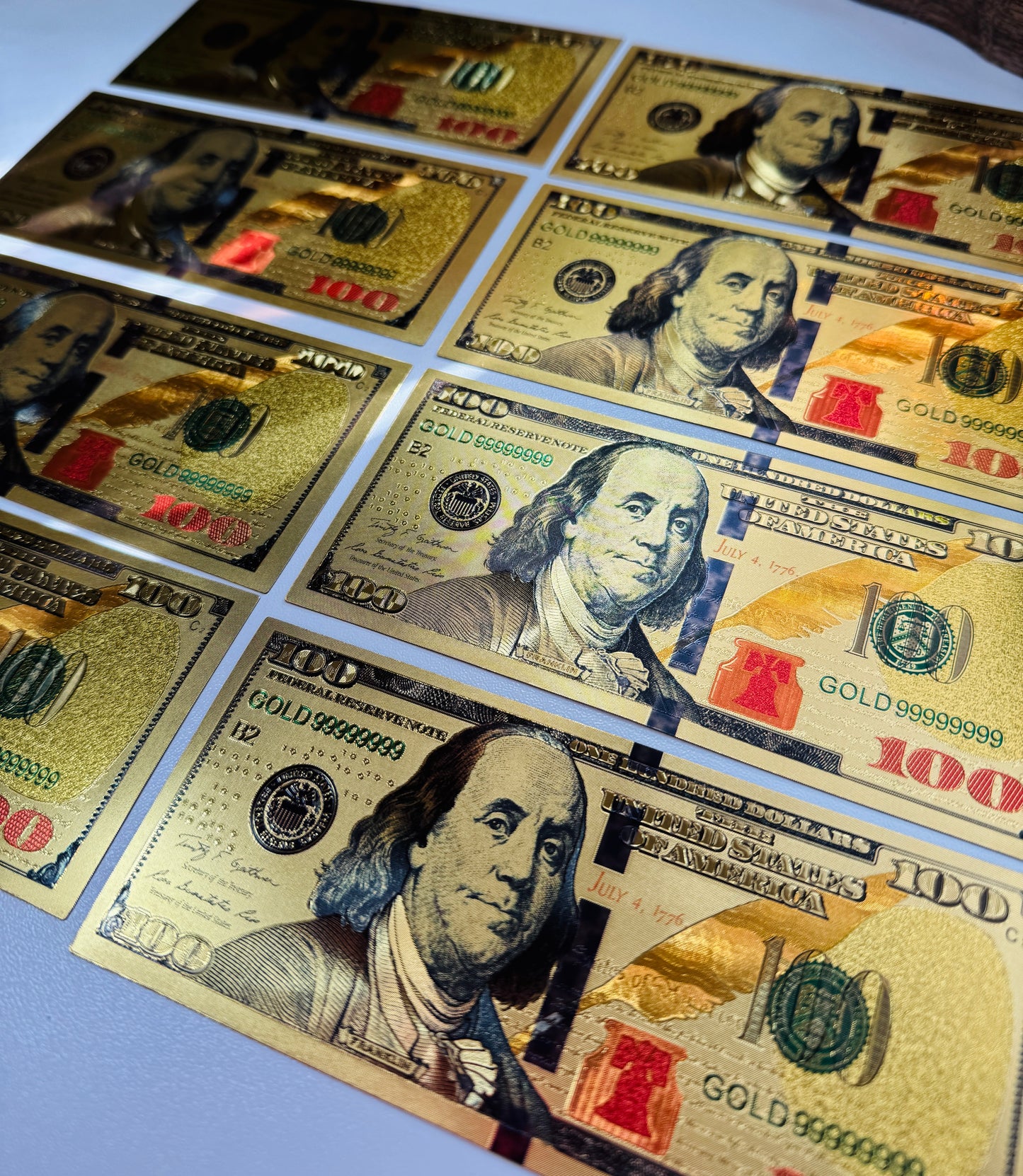 Gold $100 Bill for Manifesting