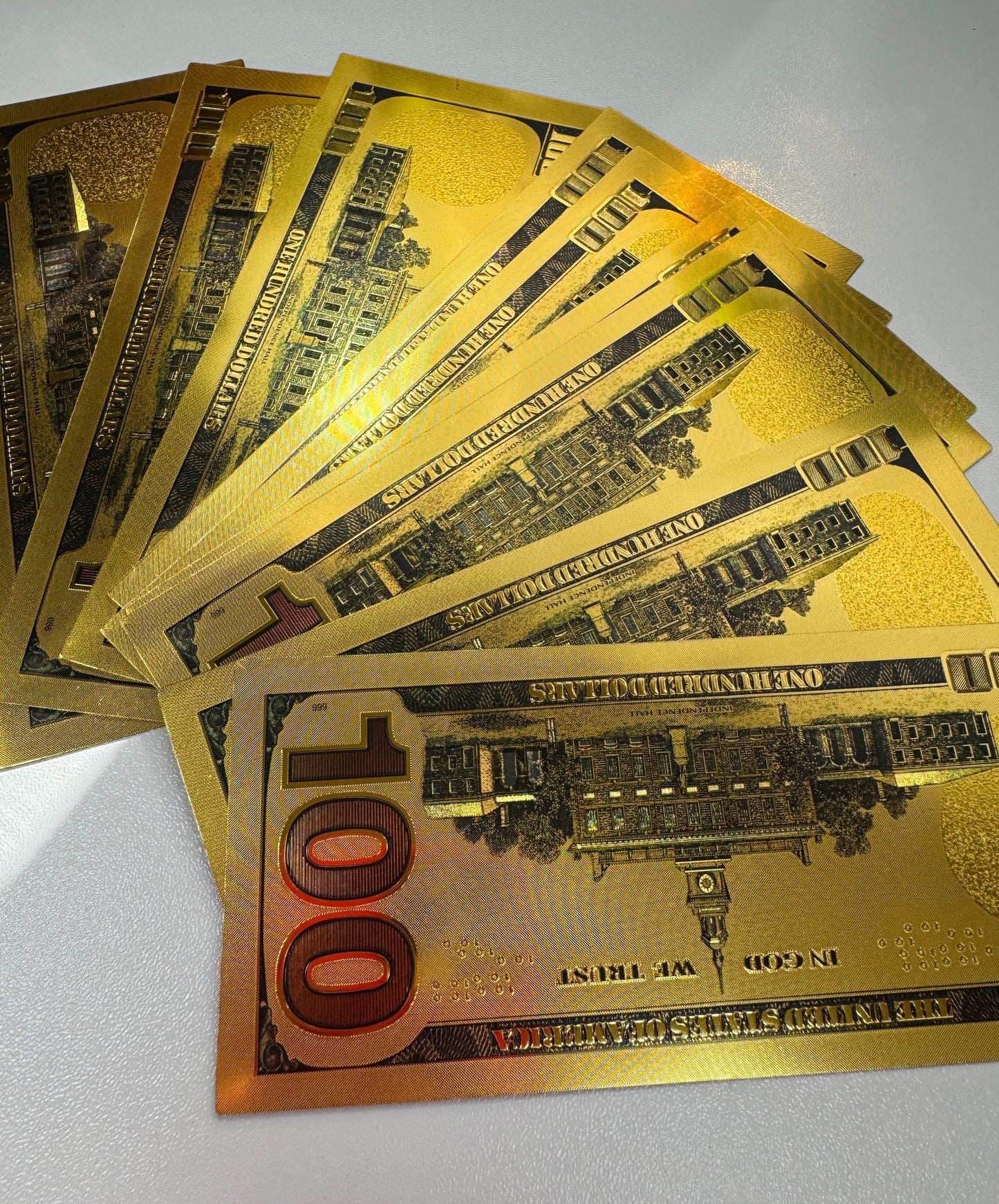 Gold $100 Bill for Manifesting