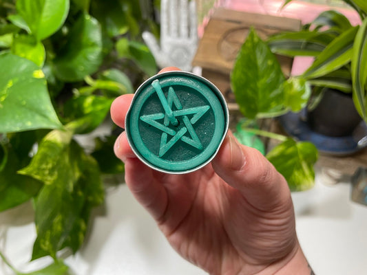 Green Pentacle Candle