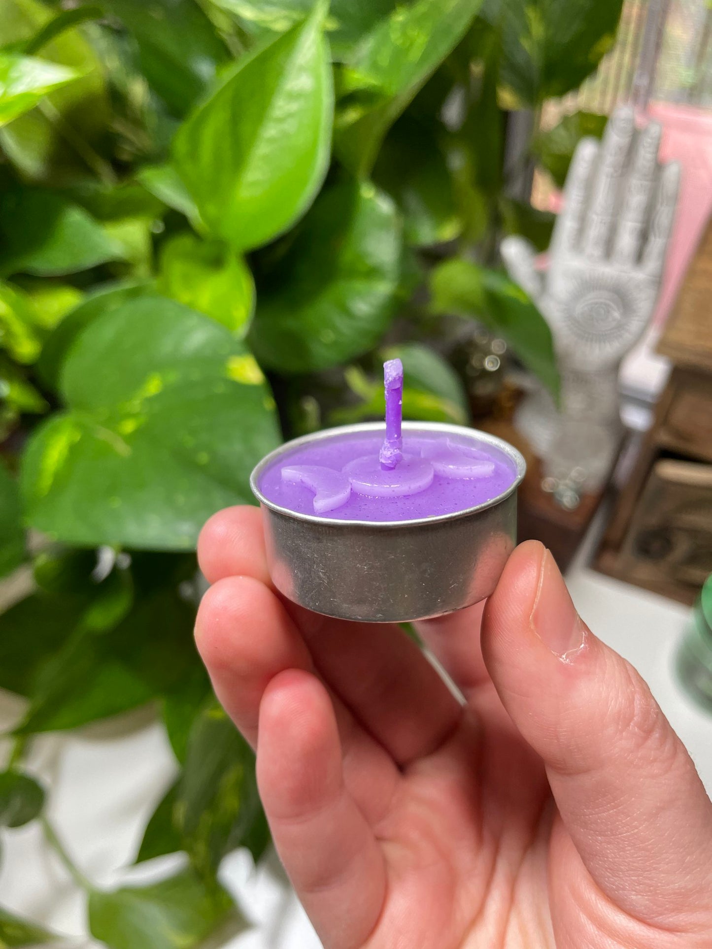 Purple Triple Goddess Candle