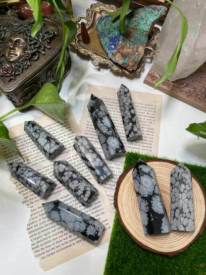 Snowflake Obsidian Point