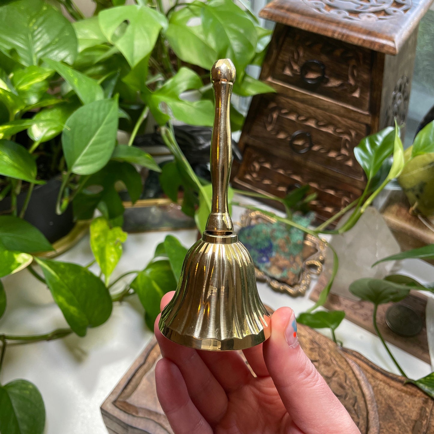 Scalloped Brass Altar Bell