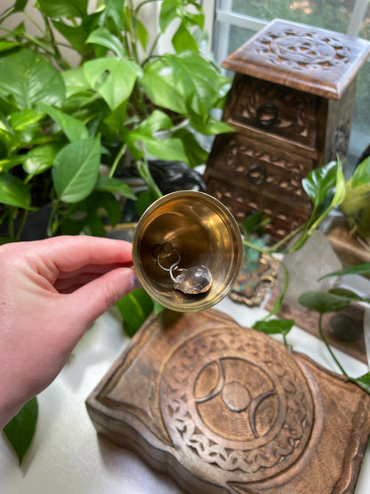 Scalloped Brass Altar Bell