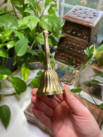 Scalloped Brass Altar Bell