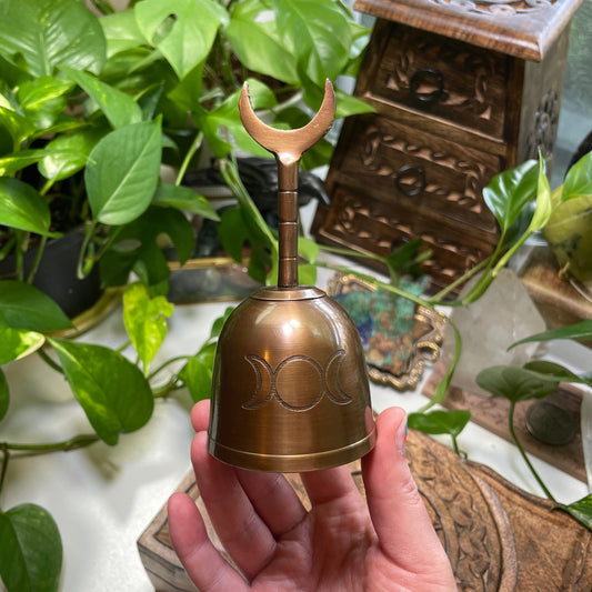 Bronze Triple Moon Altar Bell