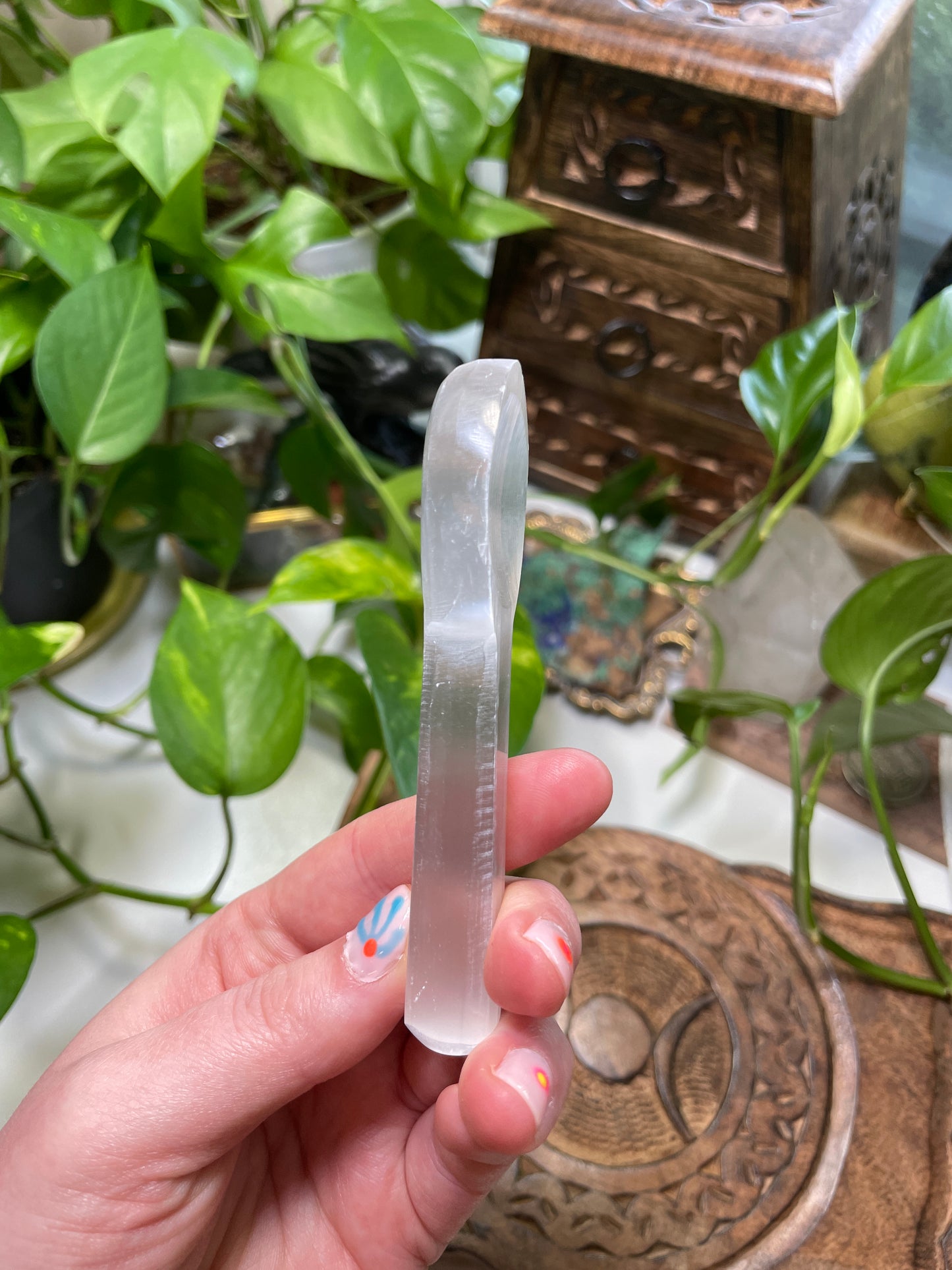 Satin Spar Altar Spoon