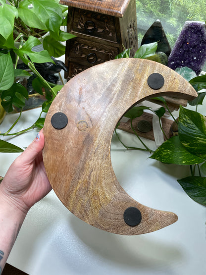 Wooden Crescent Moon Trays