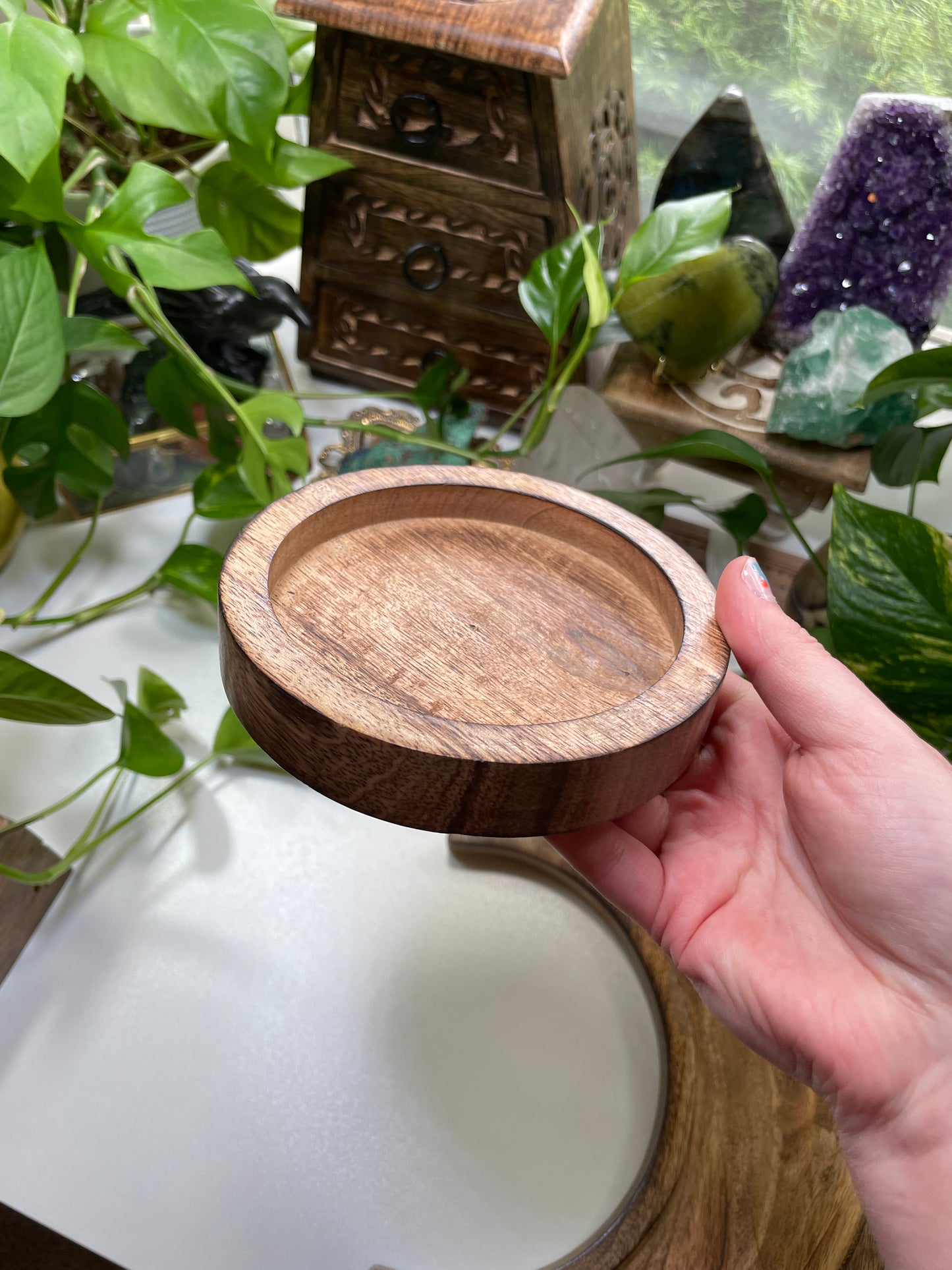 Wooden Crescent Moon Trays