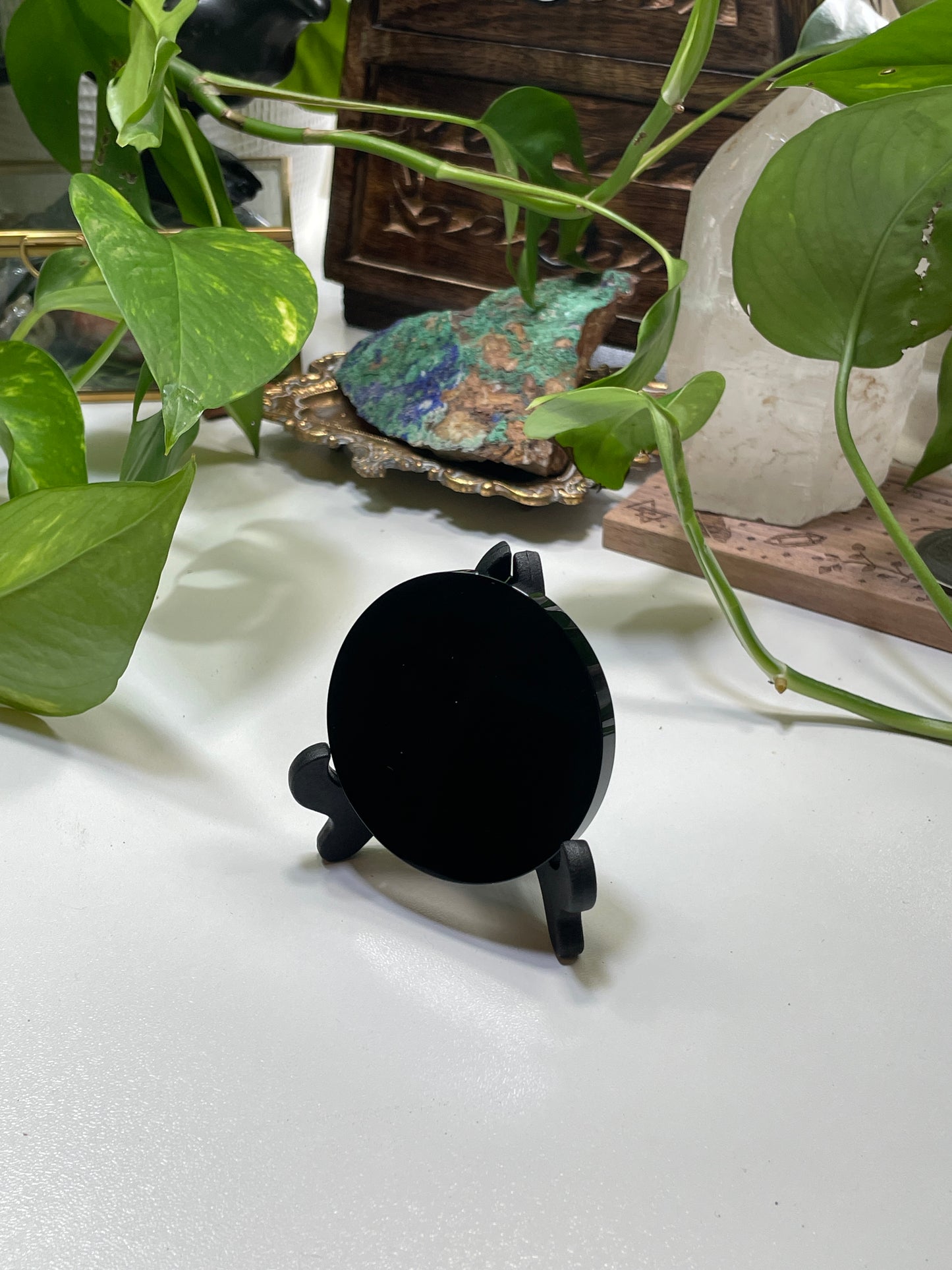 Mini Obsidian Scrying Mirror