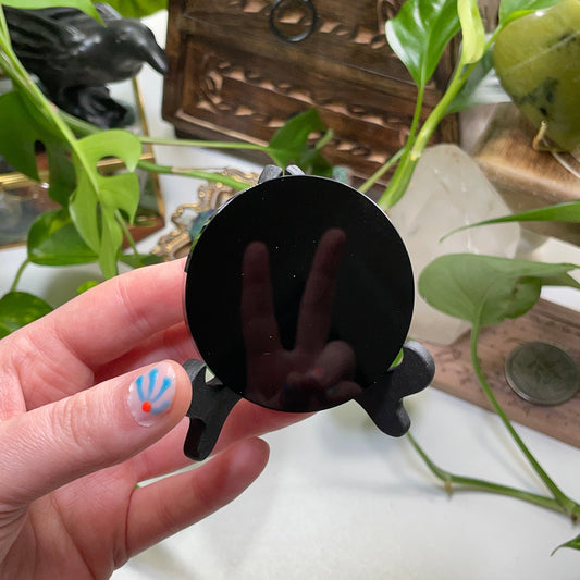 Mini Obsidian Scrying Mirror