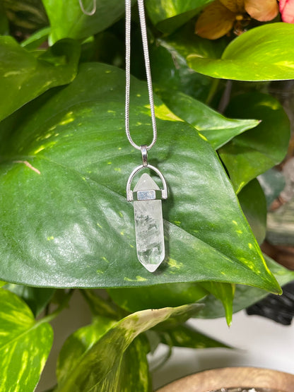 Clear Quartz Point Necklace