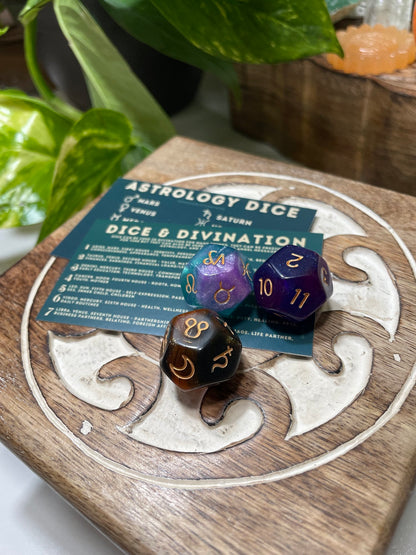 Astrology Divination Dice Set