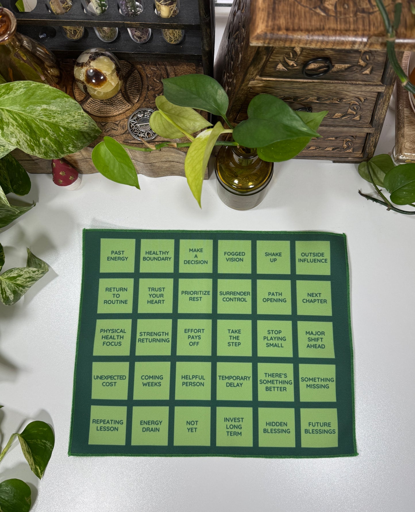 Green Grid Casting Cloth