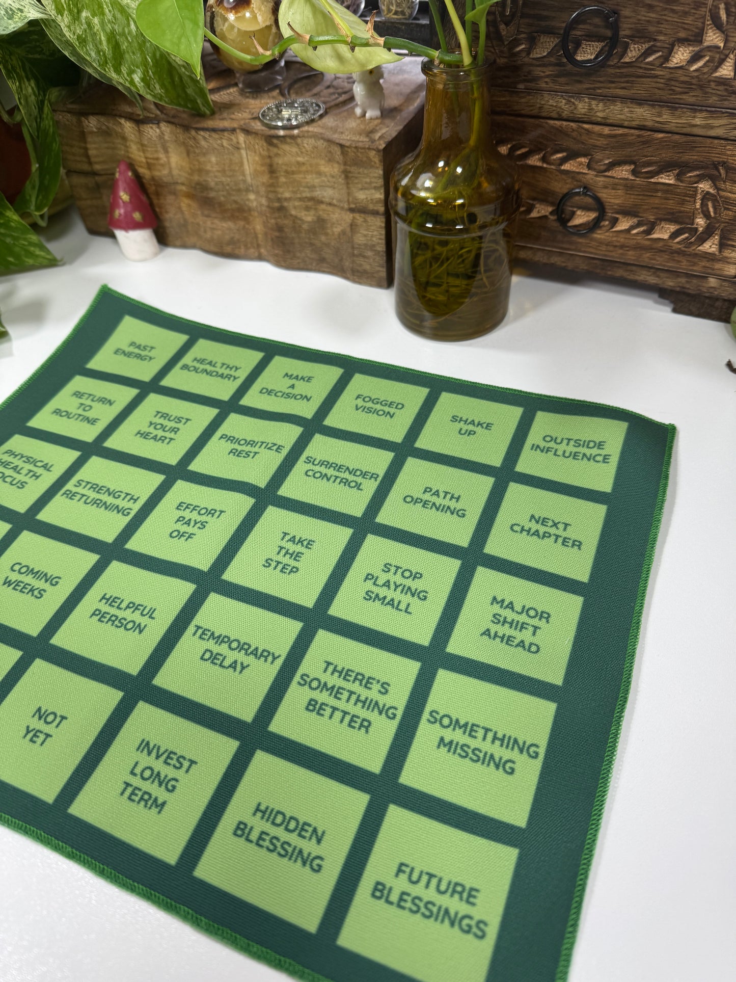 Green Grid Casting Cloth