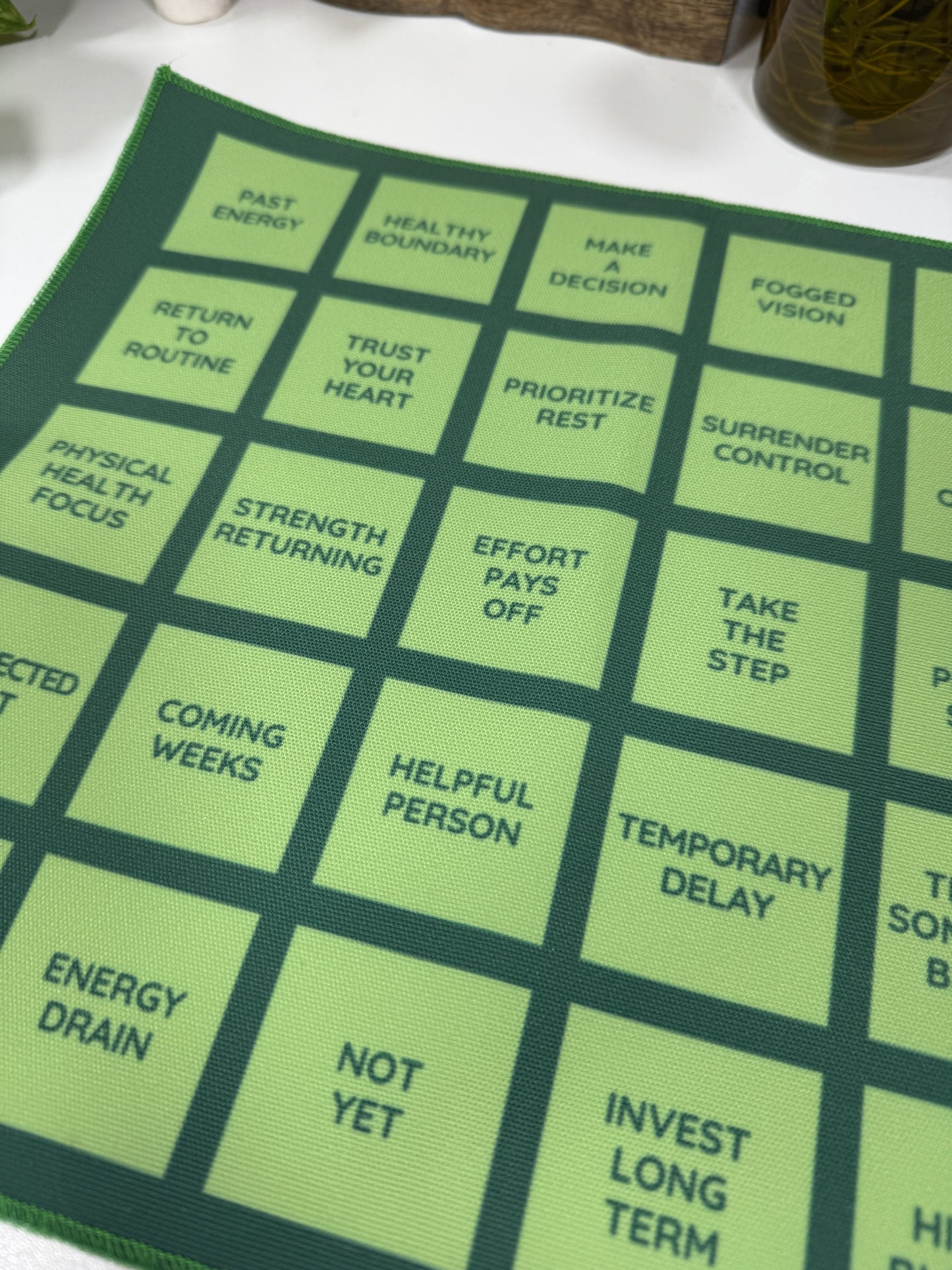 Green Grid Casting Cloth