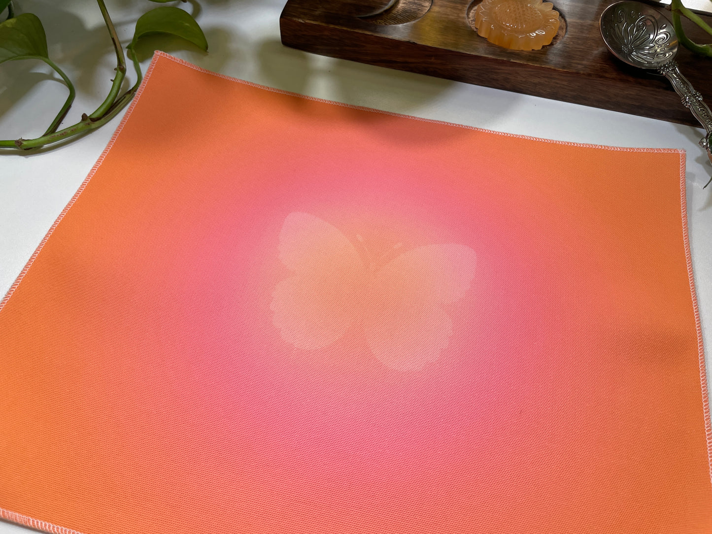 Orange Butterfly Casting Cloth