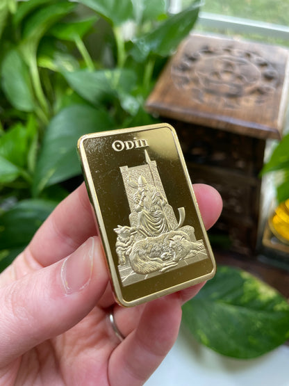 Norse Odin All-Father Gold Bar