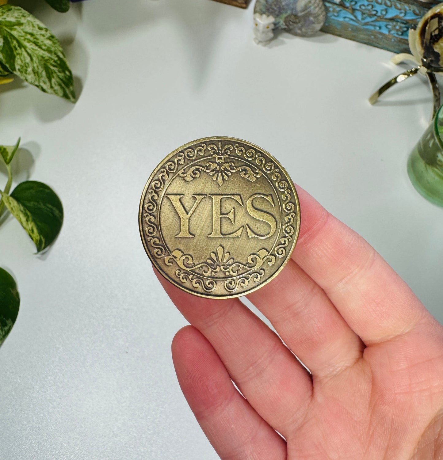 Yes No Divination Coin (Bronze)