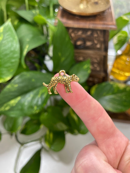 Gold Leopard Charm