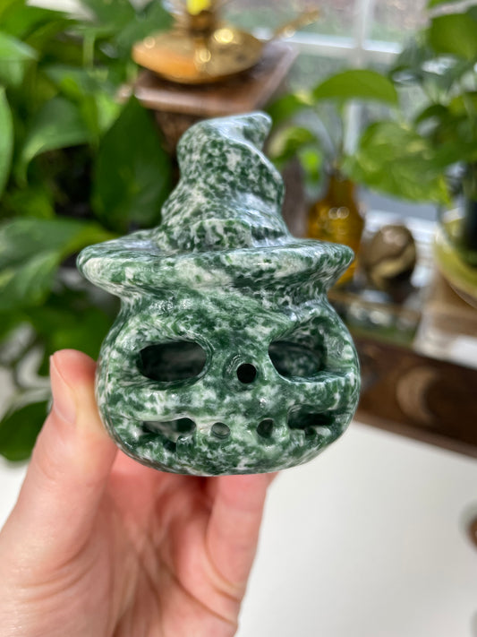 Tree Agate Witchcraft Pumpkin