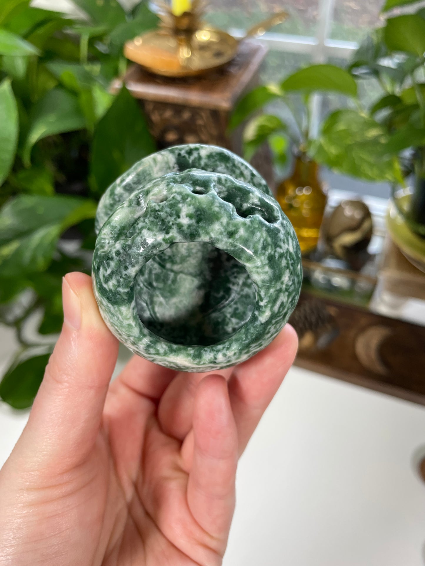 Tree Agate Halloween Pumpkin