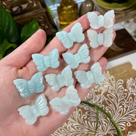 Caribbean Calcite Butterfly Carving