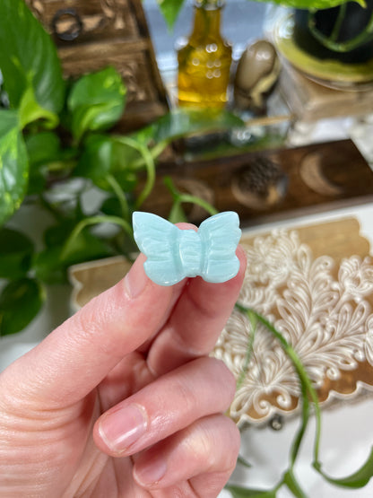 Caribbean Calcite Butterfly Carving