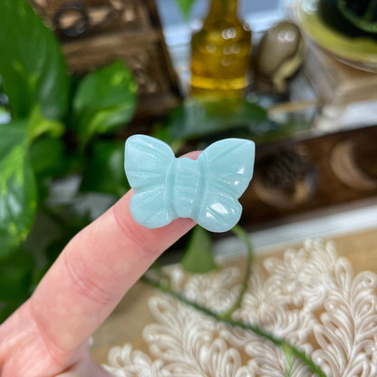 Caribbean Calcite Butterfly Carving