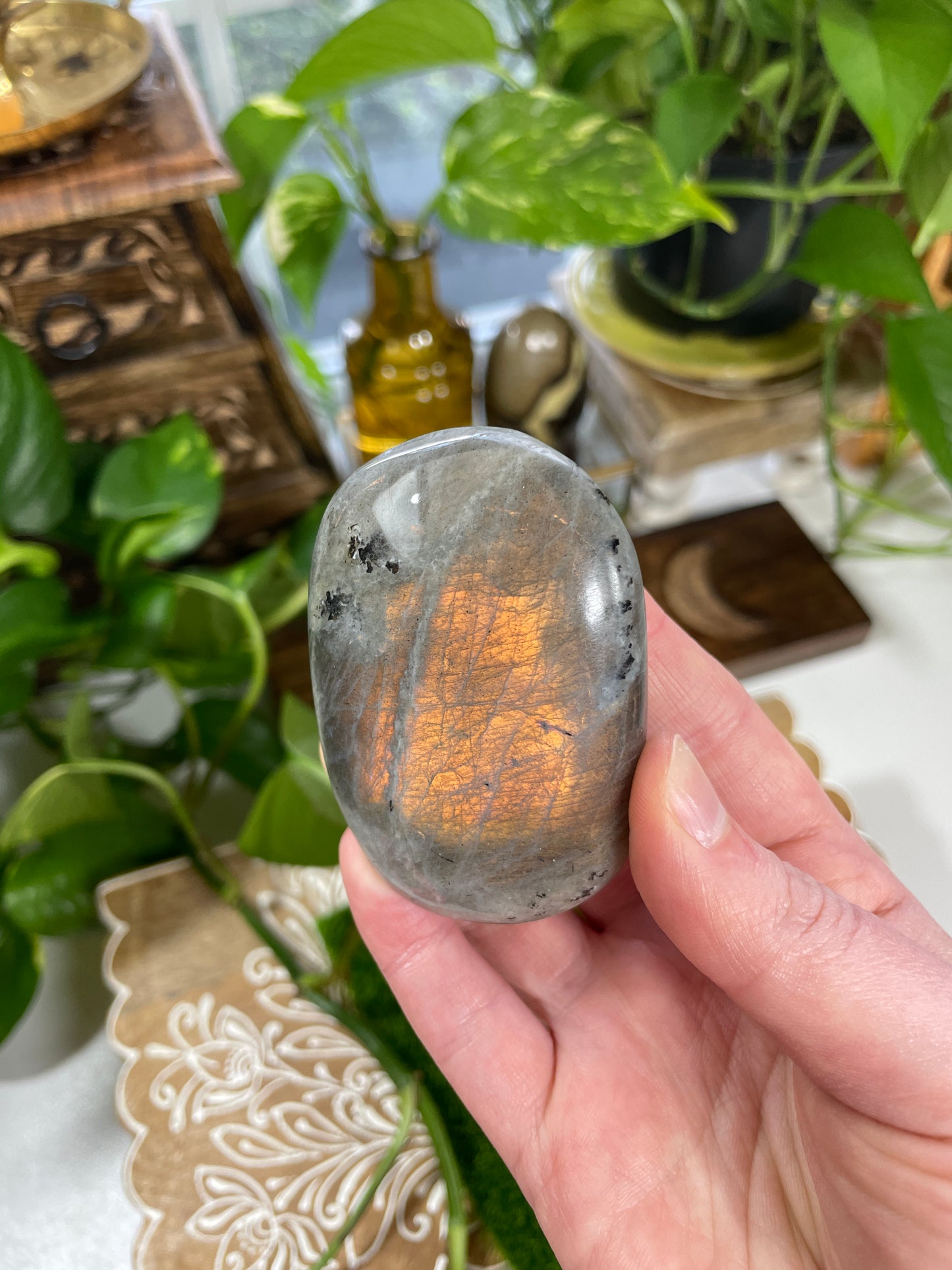 Labradorite Palm Stone