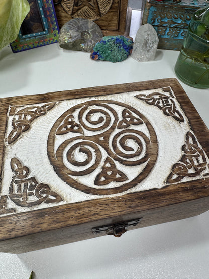 Celtic Druid Wooden Chest