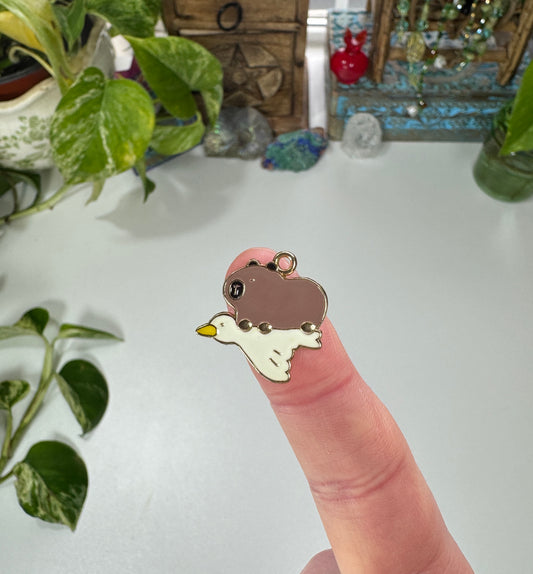 Capybara & Bird Charm