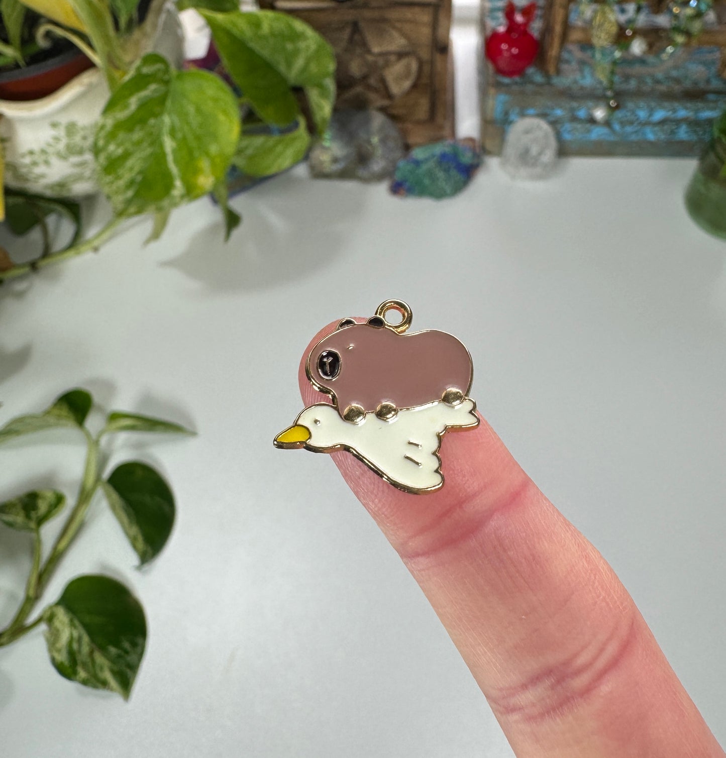 Capybara & Bird Charm