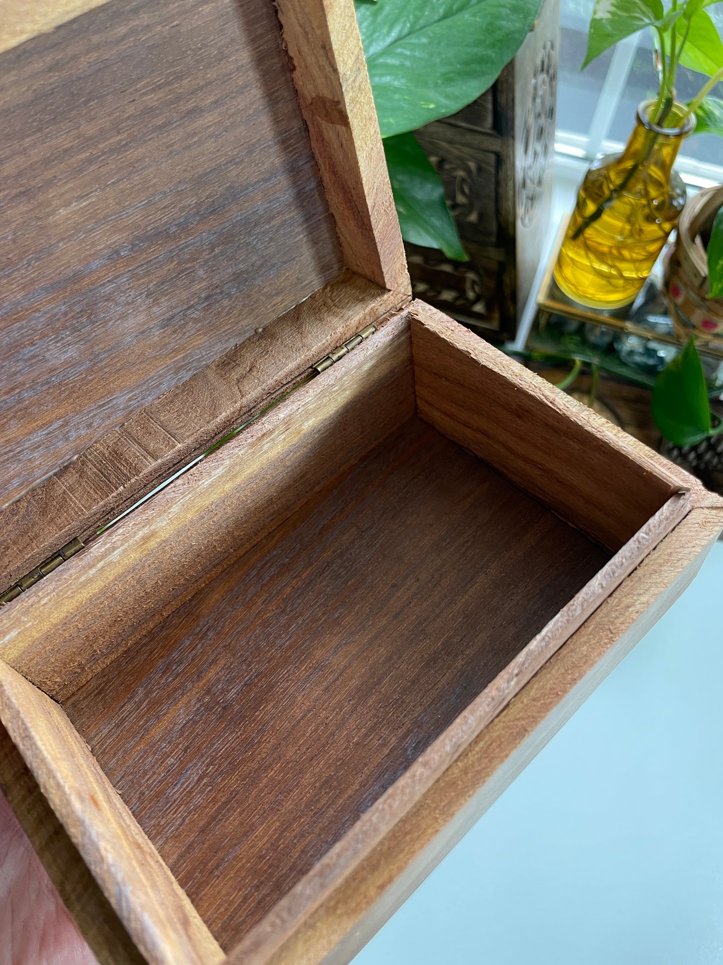 Flower of Life Carved Wooden Box