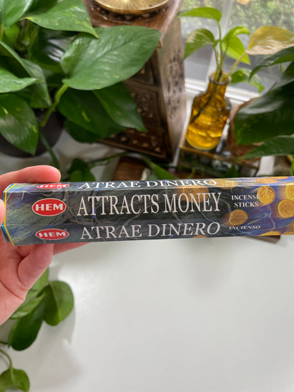 Attracts Money Hem Incense Sticks