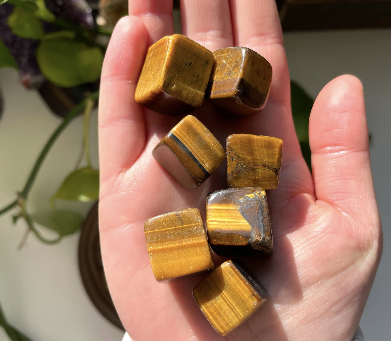 Tigers Eye Mini Irregular Cube